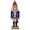 Ornament Crăciun, Soldat Lemn, Uniformă Albastră, 13cm