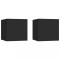 Gossi noptiere, 2 buc., negru, 30,5x30x30 cm, lemn prelucrat