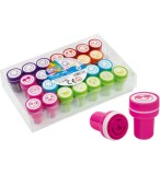 Stampile pentru copii,emoticoane,6 culori,set de 26 modele