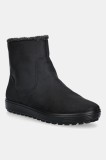 Ecco botine din nubuc Soft 7 Tred Warm culoarea negru, cu toc plat, izolat, 450753-02001