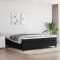 vidaXL Cadru de pat cu arcuri, negru, 200x200 cm, textil 3120888