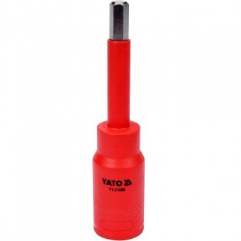 Bit hexagonal izolat 8x120 mm cu adaptor 1/2&amp;rdquo;, Yato YT-21088 foto