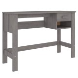 Cumpara ieftin Birou &bdquo;HAMAR&rdquo;, gri deschis, 110x40x75 cm, lemn masiv de pin