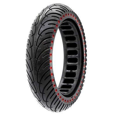 Cauciuc anvelopă plină Nedong 8.5x2-6.1/B34 cu puncte roșii pentru trotinete electrice | Motorevolution foto