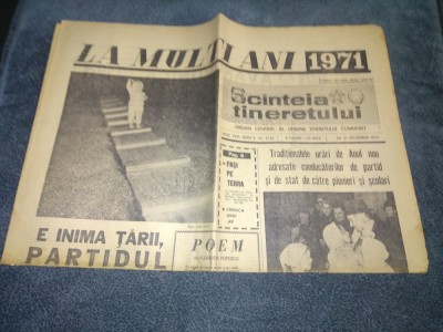 ZIARUL SCANTEIA TINERETULUI 31 DECEMBRIE 1970 foto