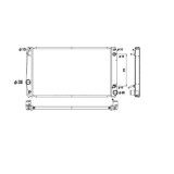Radiator racire Toyota Rav-4 (Xa30), 11.2005-2013, Motorizare 2, 4 125kw Benzina, tip climatizare Cu/fara AC, cutie automata, dimensiune 670x400x16mm