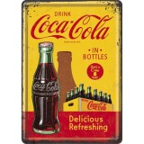 Placa metalica - Coca-Cola - In Bottles - 10x14 cm, ART