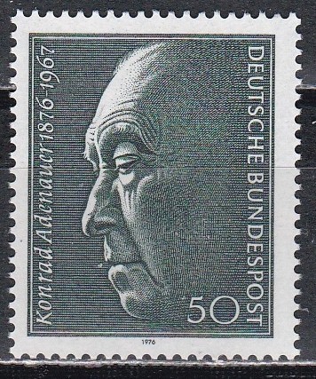 Germania 1976 - 100 de ani de la nașterea doctorului Konrad Adenauer, MNH