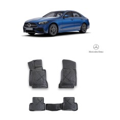 Covorase cauciuc stil tavita Mercedes Clasa C W206 (2021-2022) Prindere in podea inclusa