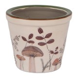 Cumpara ieftin Ghiveci flori ceramica bej maro Ciupercute 8x7 cm