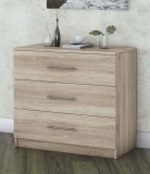 Comoda 3 sertare, Sonoma, 90x82x45 cm