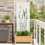 vidaXL Ecran de intimitate pentru grădină Floral Alb 50 x 140 cm