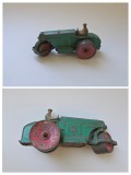 Jucarie veche de colectie: Tractor diesel Bradford Roller 25p, produs de firma Dinky Toys / Marea Britanie / Anglia, 1948, metalica
