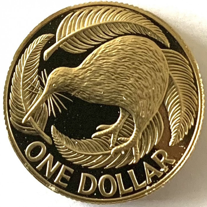 NOUA ZEELANDA 1 DOLLAR 2008 PROOF,( PASARE KIWI.)