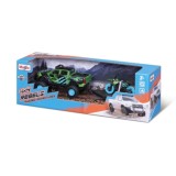 MAISTO MASINUTA METALICA 4X4 REBELS RUGGED ADVENTURES VERDE CU REMORCA SuperHeroes ToysZone