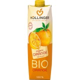 Suc de Portocale Bio Hollinger, 1L, Presare Directa, Fara Zahar Adaugat, Vegan, Ecologic