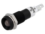 Lampă de control LED concavă roşie/verde, &Oslash;8 mm, metal