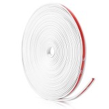 Cumpara ieftin Inele de protectie si decor jante, adezive, din plastic flexibil - ALB
