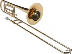 Trombon Bb Tenor Quartventil atasament Fa Karl Glaser Auriu foto