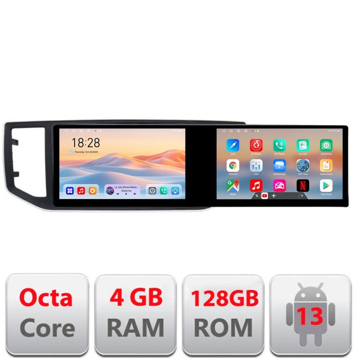 Navigatie vw crafter 2018- Kit-CRAFTER Edotec 2 ecrane 8 core 4+128 21.6 inch Incell android Wifi 5Ghz gps internet C CarStore Technology