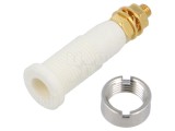 Conector banană 2mm soclu 10A 1kV 31mm albă M3 HIRSCHMANN T&amp;M