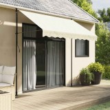 Cumpara ieftin Copertină retractabilă, crem, 250x150 cm, țesătură și oțel