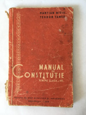 T- Manual de constitutie pentru clasa a VII-a, 1960, Martian Niciu, Teodor Tanco foto