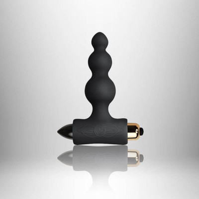 Dildo Anal Cu Vibratii Bubbles Petite Sensations, Negru, 10.5 cm foto