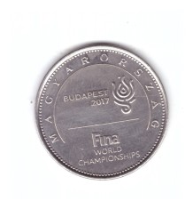 Moneda Ungaria 50 forint/forinti 2017 FINA World Championship, stare foarte buna, cu luciu