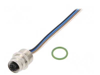 Soclu M12 PIN 4 Mamă IP67 DeviceNet CANopen foto