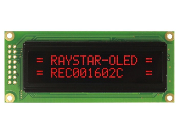 Afişaj OLED alfanumeric 16x2 roşu