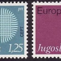 B1754 - Jugoslavia 1970 - Europa-cept 2v neuzat,perfecta stare