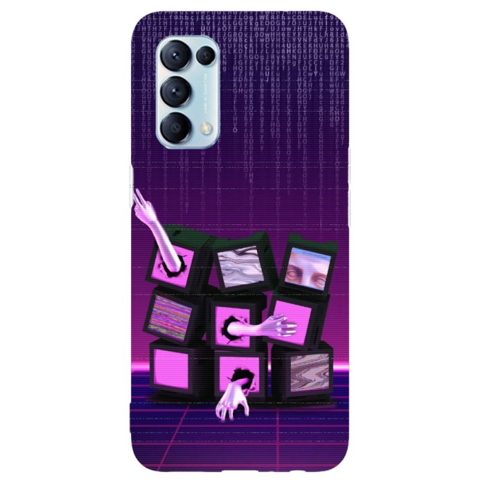 Husa compatibila cu Oppo A5 (2020) model Trapped in a simulation, Silicon, TPU, Viceversa