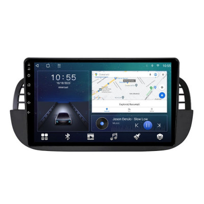 Navigatie dedicata cu Android Fiat 500 2007 - 2015, negru, 2GB RAM, Radio GPS foto