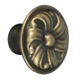 Buton pentru mobila, metalic, alamit antic, M 482.93.29, 30 x 22 mm