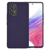 Husa slim carbon pentru samsung galaxy a53 5g - protectie premium fibershell, purple