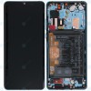 Huawei P30 Pro (VOG-L09 VOG-L29) Capac frontal modul display + LCD + digitizer + baterie albastru aurora 02354NAP 02352PGE