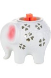 Lampă electrică aromatizată Staymoment cu elefant, cadou: lampă electrică decorativă cu elefant din ceramică pentru ceară
