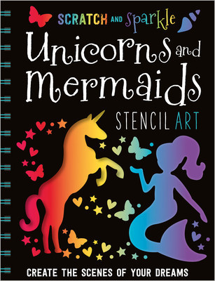 Scratch and Sparkle Mermaids/Unicorns Stencil Art foto