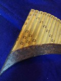 NAI vechi mare folosit,nai vintage cu 21 tuburi,nai vechi de colectie,instrument muzical vechi de suflat-32 cm lung.27,5 cm inal-10 cm inalt