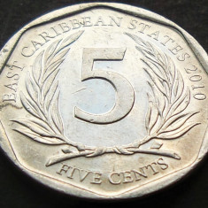 Moneda exotica 5 CENTI - INSULELE CARAIBE de EST, anul 2006 *Cod 696
