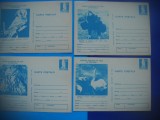 HOPCT LOT NR 1040 ANIMALE OCROTITE IN ROMANIA-PASARI-4 CARTI POSTALE-NECIRCULATE