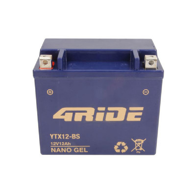 Baterie YTX12-BS 4RIDE GEL Acumulator Moto foto