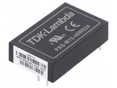 Convertor DC/DC 15W 18-75V la 24V 625mA THT foto