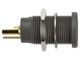 Conector de laborator banană 4mm roşie, 10A, 30VAC, 60VDC