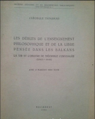 Les debuts de l&amp;#039;enseignement philosophique... dans les Balkans/ C. Tsourkas 1948 foto