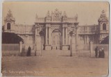 Bnk foto Palatul Dolmabah&ccedil;e - Istambul - fotografie sepia pe carton, cca 1900, Europa, Cladiri