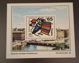 Polonia MNH 1986 - colita - Expozitia filatelica Stockholmia