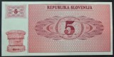 Cumpara ieftin BANCNOTA 5 TOLARI - TOLARJEV, anul 1990 *cod 31 = UNC