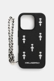 Karl Lagerfeld carcasă de telefon iPhone 16 Pro culoarea negru, KLHCP16LPSADJSK